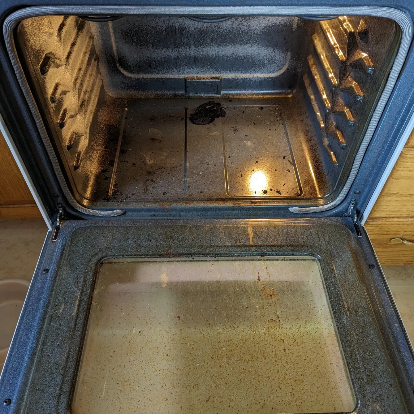 Oven before cleaning